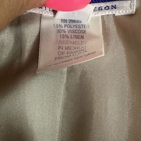 Vtg Pendleton Linen Mix Blazer Jacket 6 Beige Country Western Office Capsule USA - Picture 10 of 13